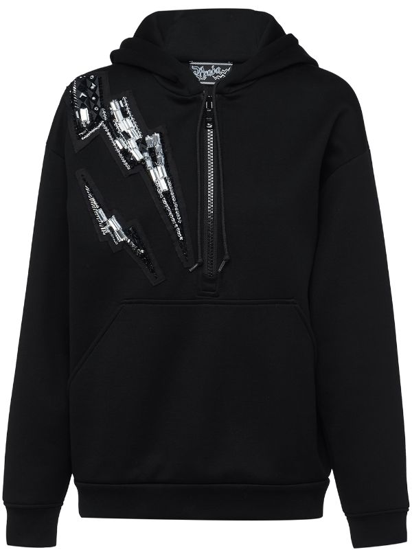 prada black hoodie