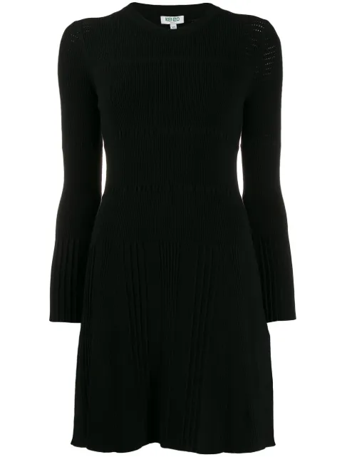 Kenzo vestido tejido calado 
