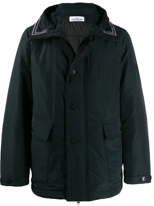 fitted coat with hood