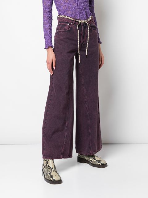 ganni purple jeans