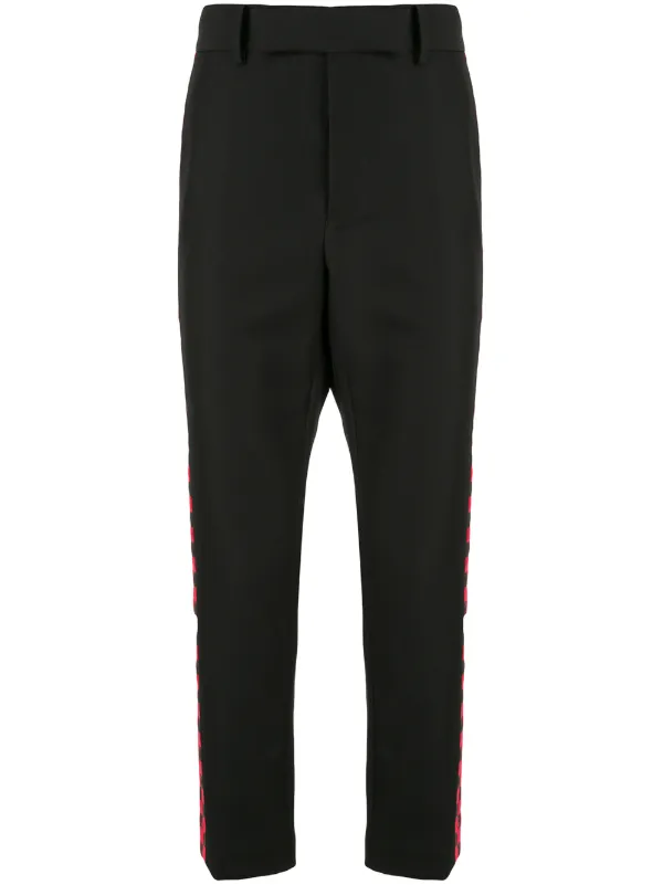 checkered stripe pants