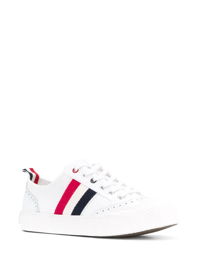 THOM BROWNE RWB-stripe low-top sneakers