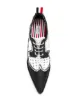 Thom Browne curved heel woven brogue pumps