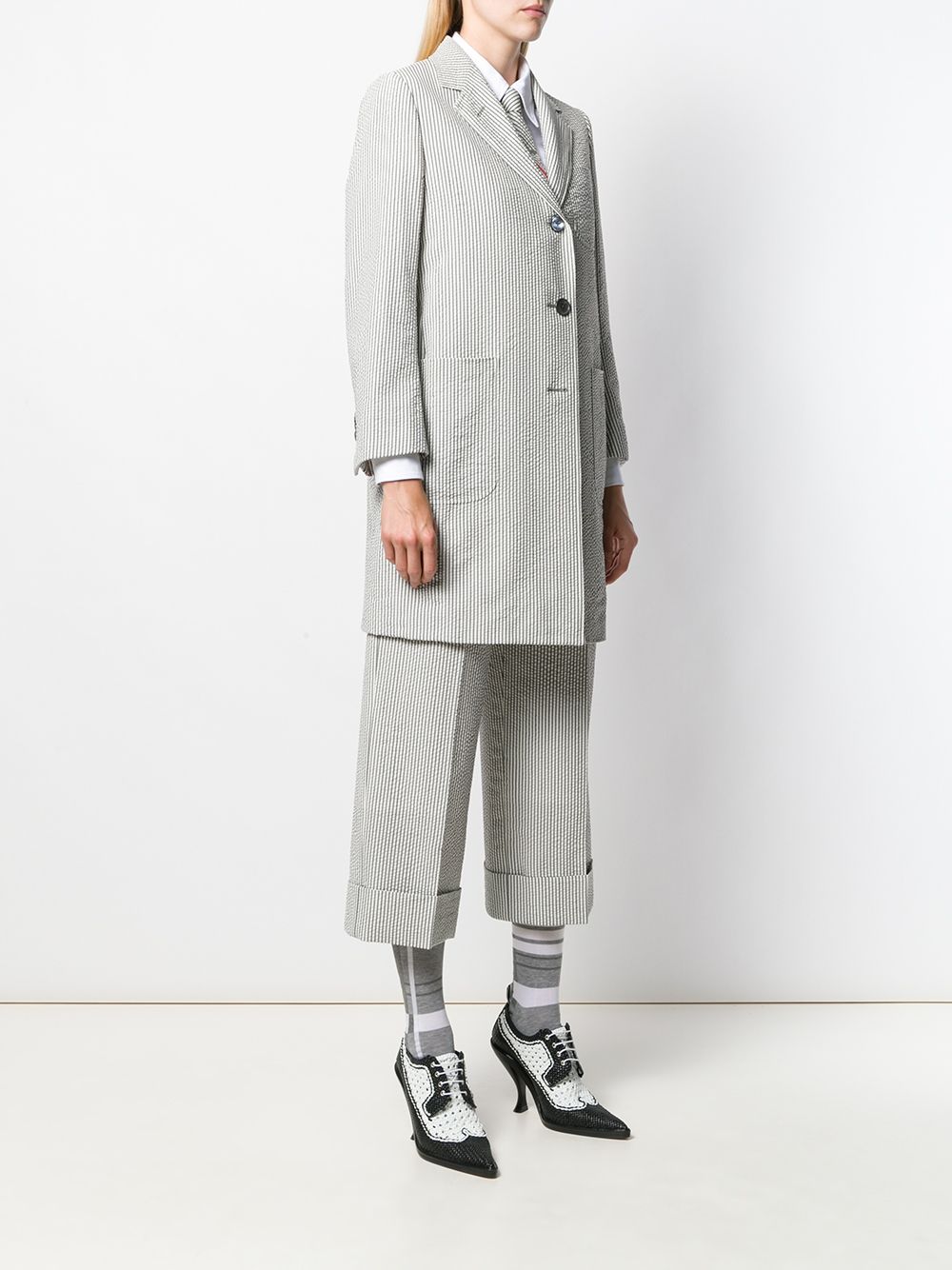 фото Thom browne пальто из сирсакера