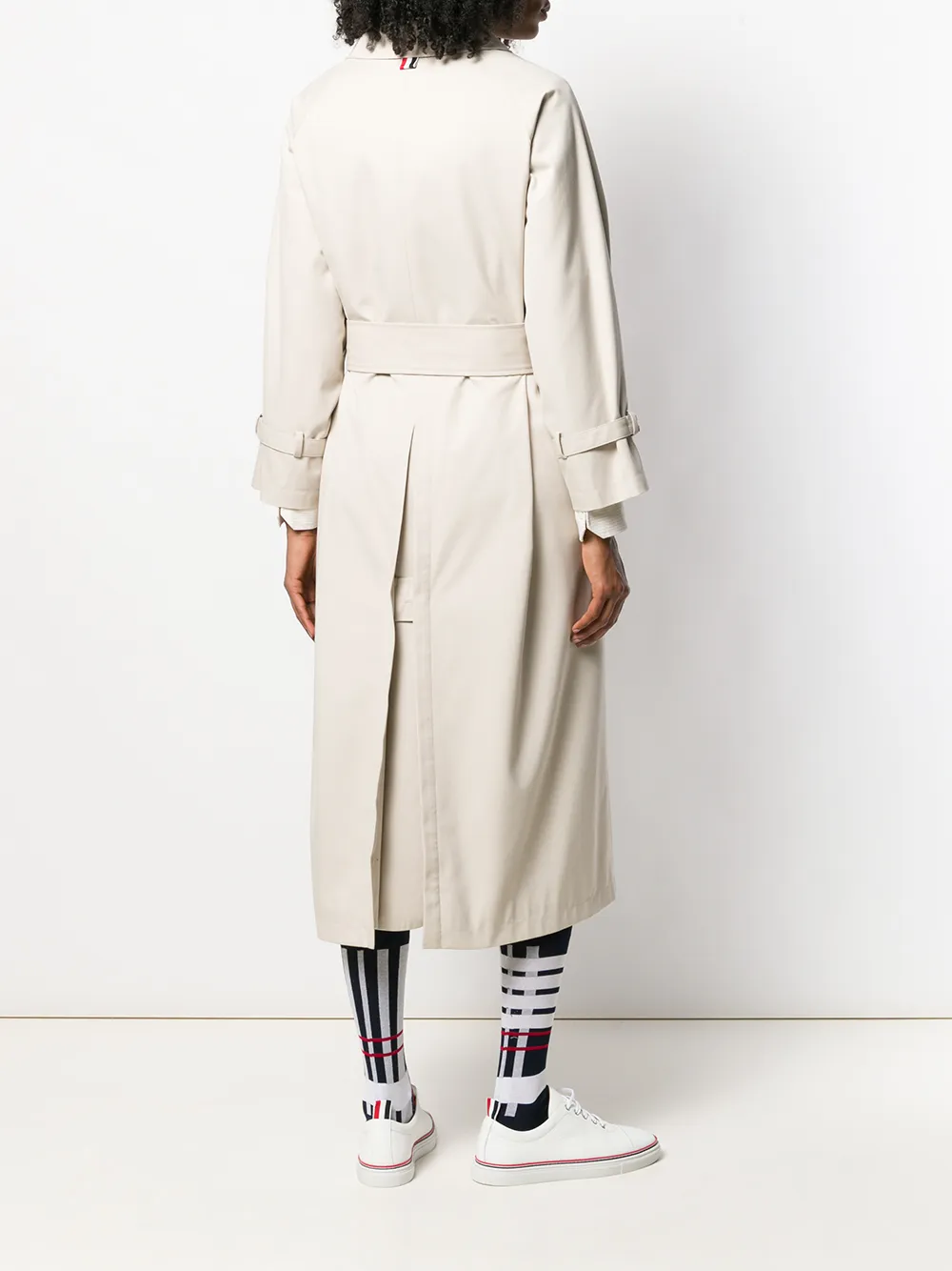 Shop Thom Browne Raglan-sleeve Waterproof Trench Overcoat In Neutrals