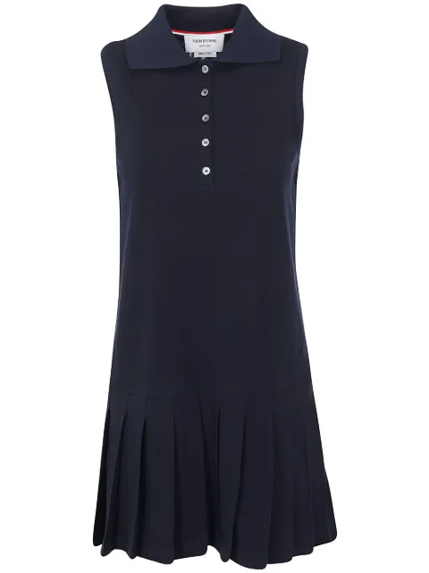 Thom Browne vestido sin mangas con detallde rayas RWB