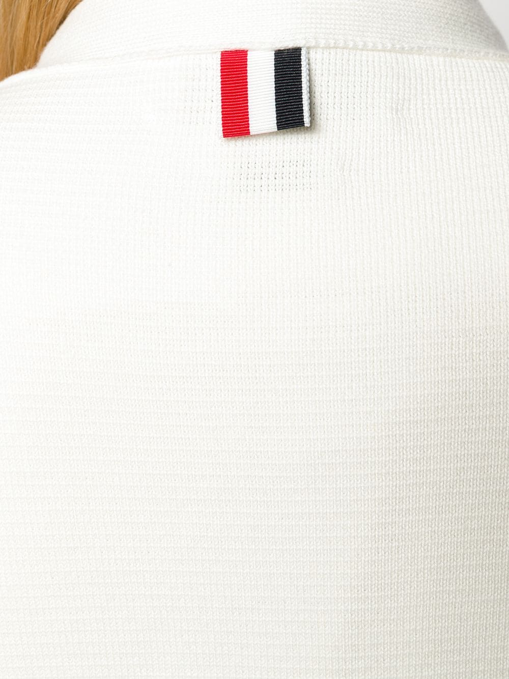 Shop Thom Browne 4-bar Crepe V-neck Cardigan In White