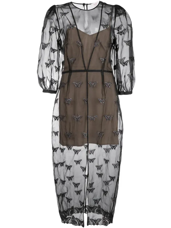 embroidered butterfly dress