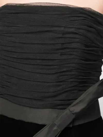 Saint Laurent velvet bustier dress 