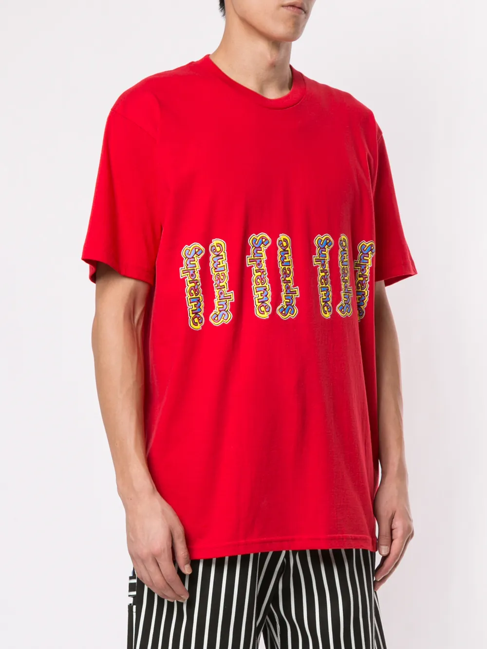 Supreme T-shirt met logoprint Rood