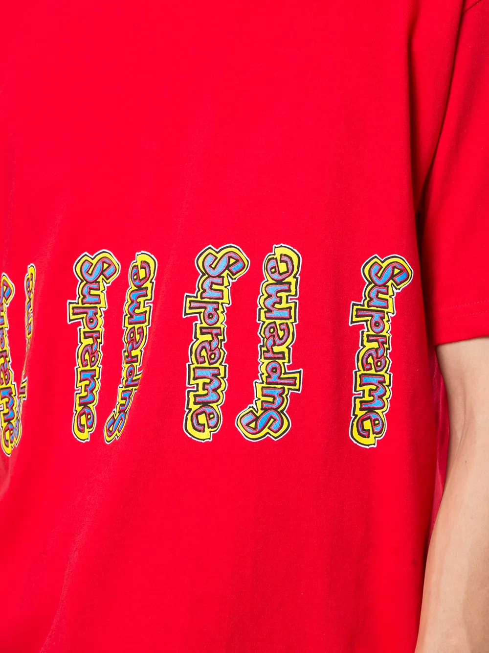 Supreme T-shirt met logoprint Rood