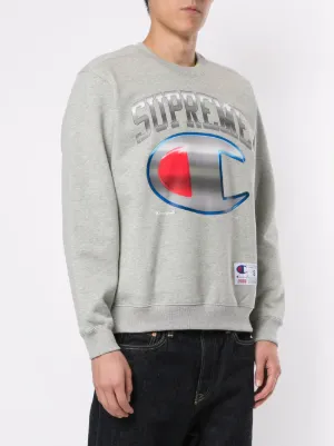 supreme x champion chrome crewneck