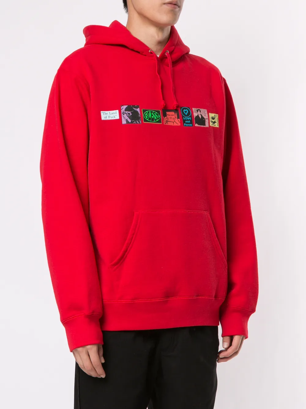 supreme bless hooded sweatshirt red