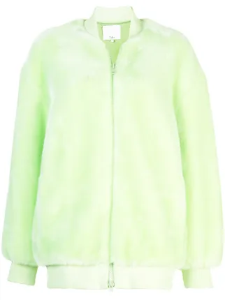 tibi zip up track jacket
