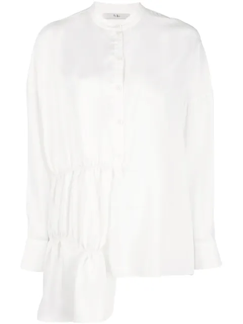 Tibi patchwork shirred tunic