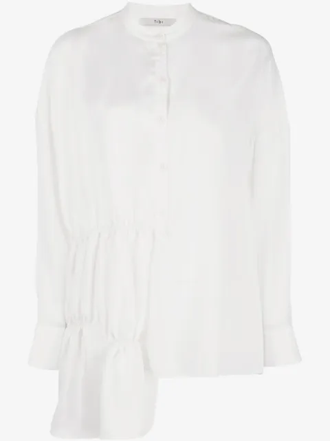 Tibi patchwork shirred tunic