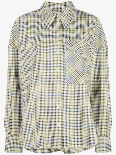 Tibi checked chest pocket shirt