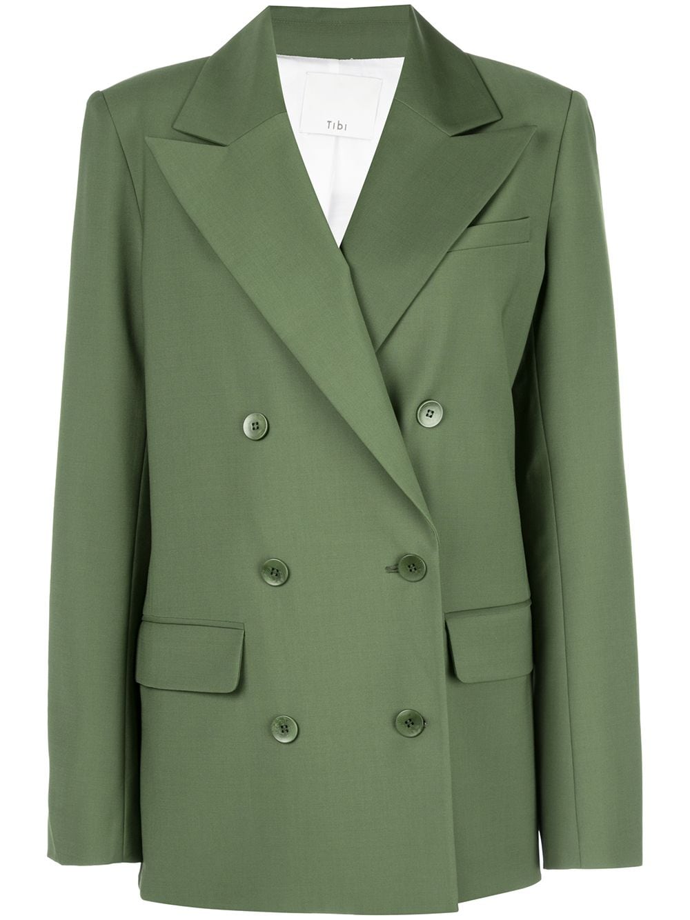 Tibi Cut Out Blazer In Green