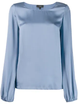 theory satin blouse