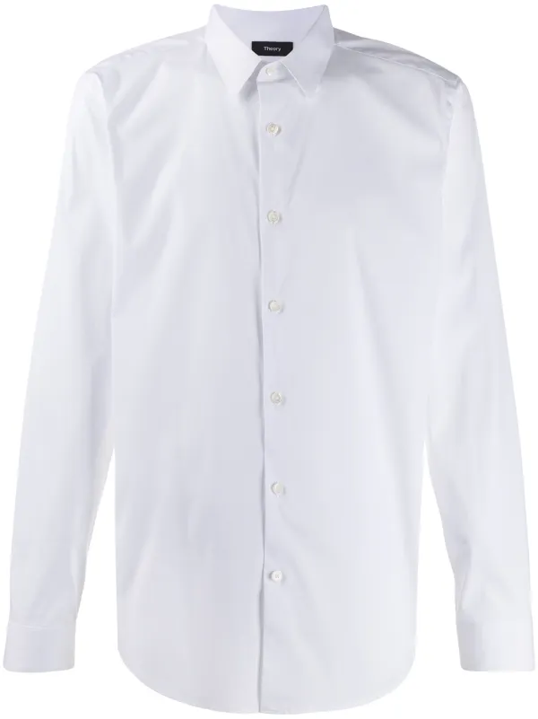 Theory Long Sleeved Shirt in White