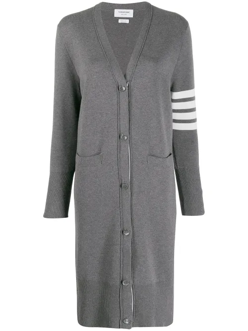 Cardigan long à 4 bandes contrastantes - Thom Browne - Modalova