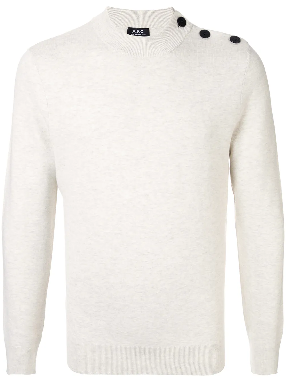 

A.P.C. contrasting buttons jumper - Neutrals