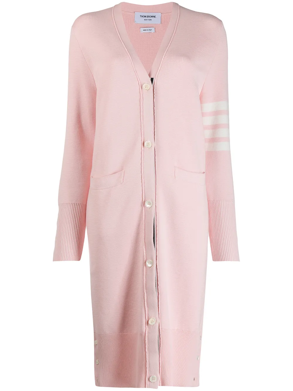 Thom Browne 4-bar Stripe Cardi-coat In Pink