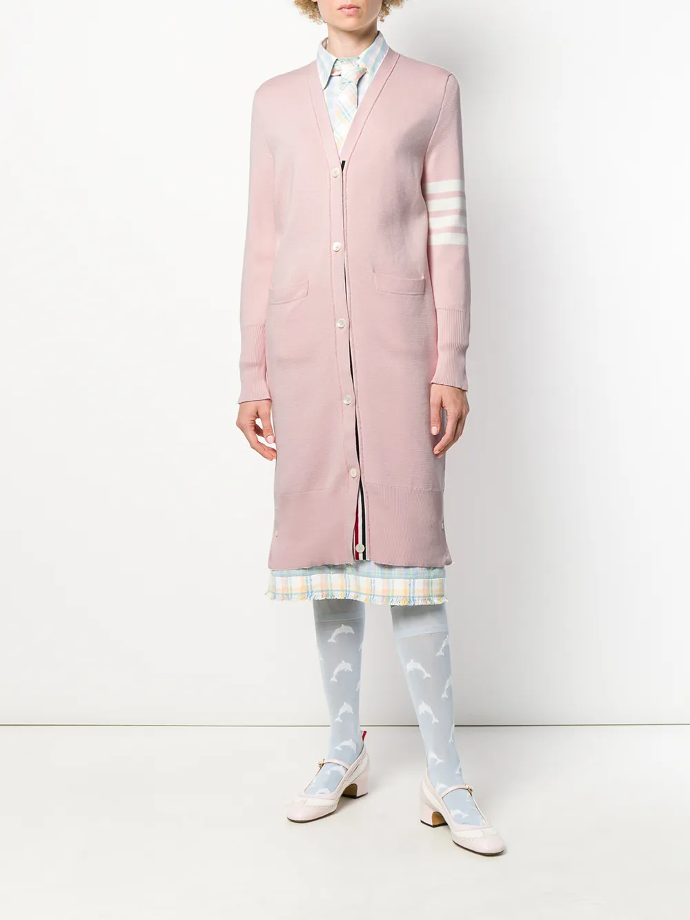 Thom Browne Vest met V-hals - Roze