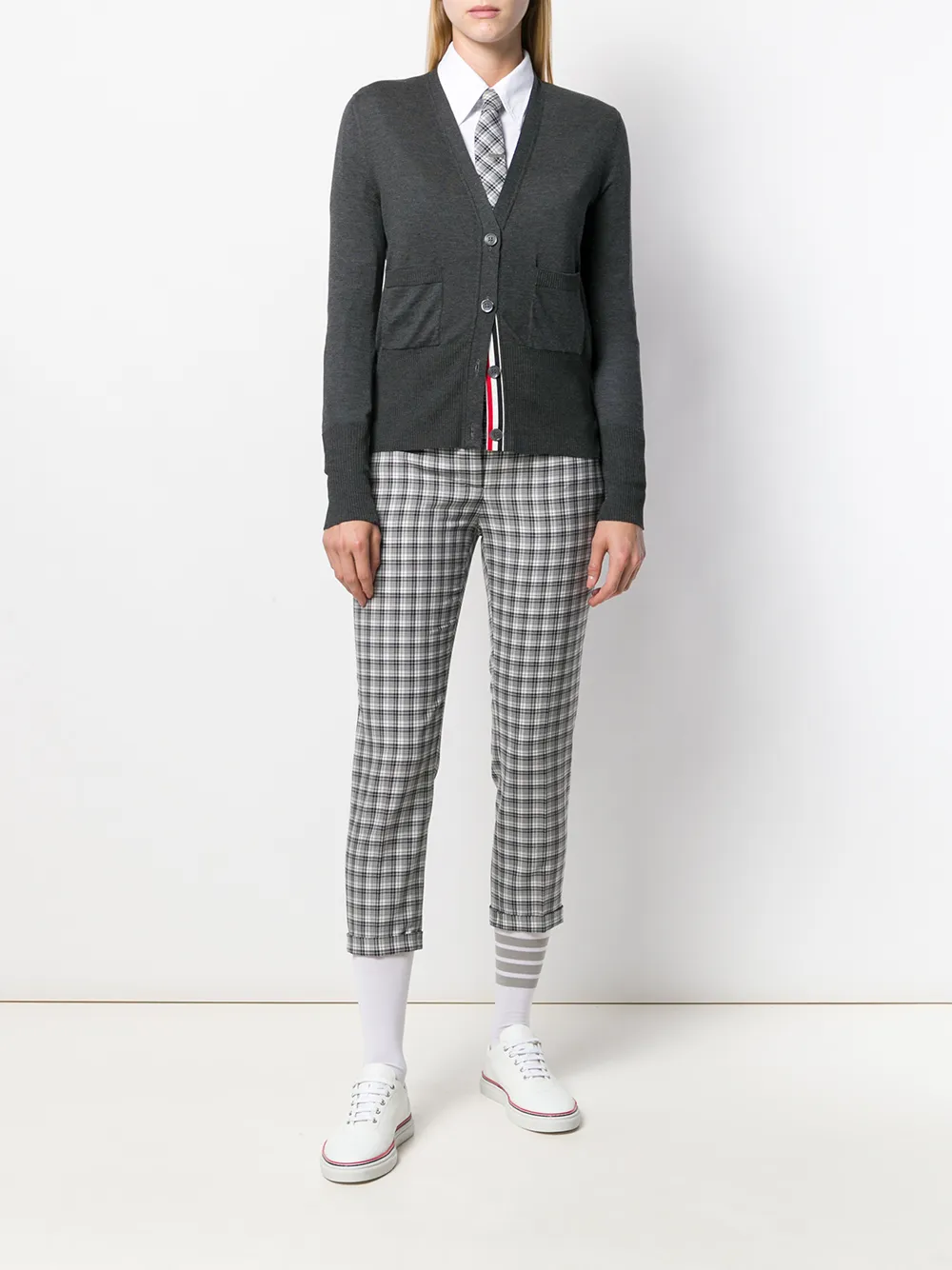 Thom Browne Intarsia vest - Grijs