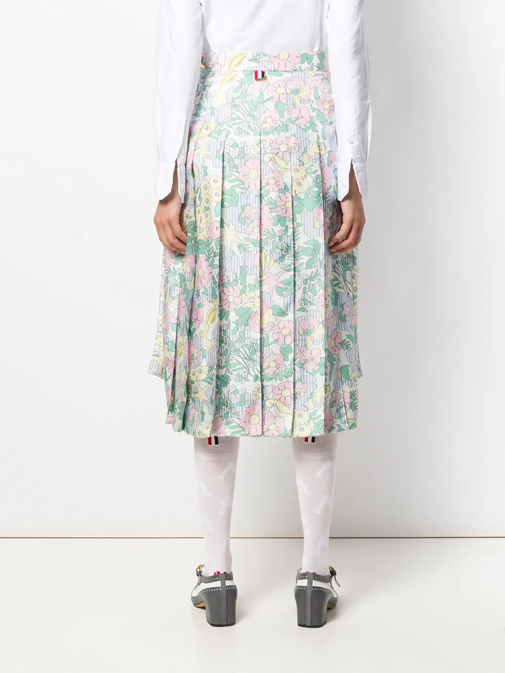 фото Thom browne плиссированная юбка с цветочным принтом