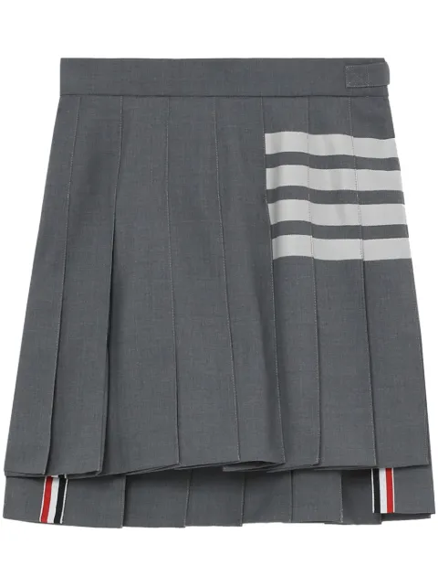 Thom Browne falda corta plisada con detalle de rayas
