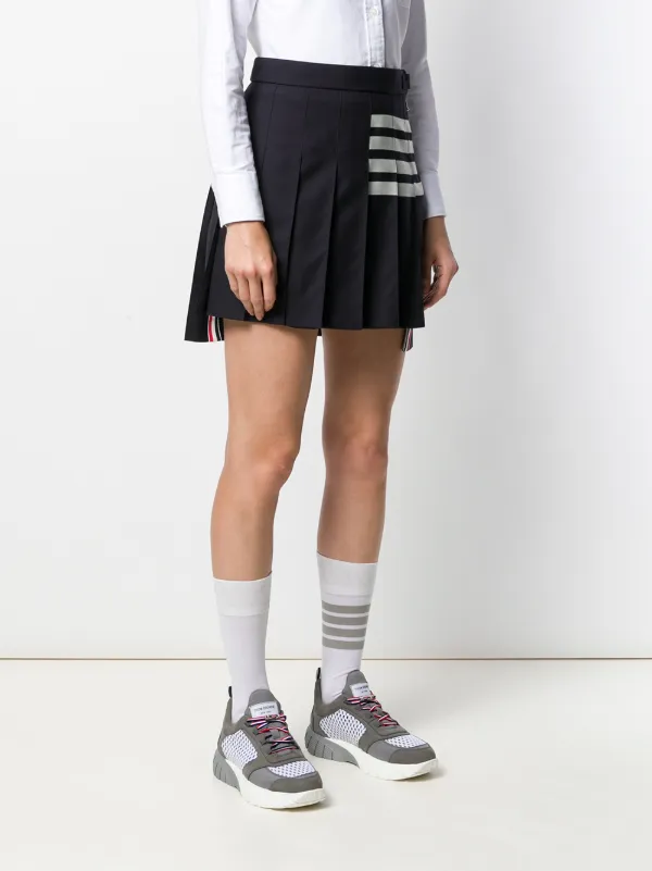 ミニスカート Thom Browne 4-Bar Mini Pleated Skirt Thom Browne: Grey 4-Bar Mini Skirt | SSENSE