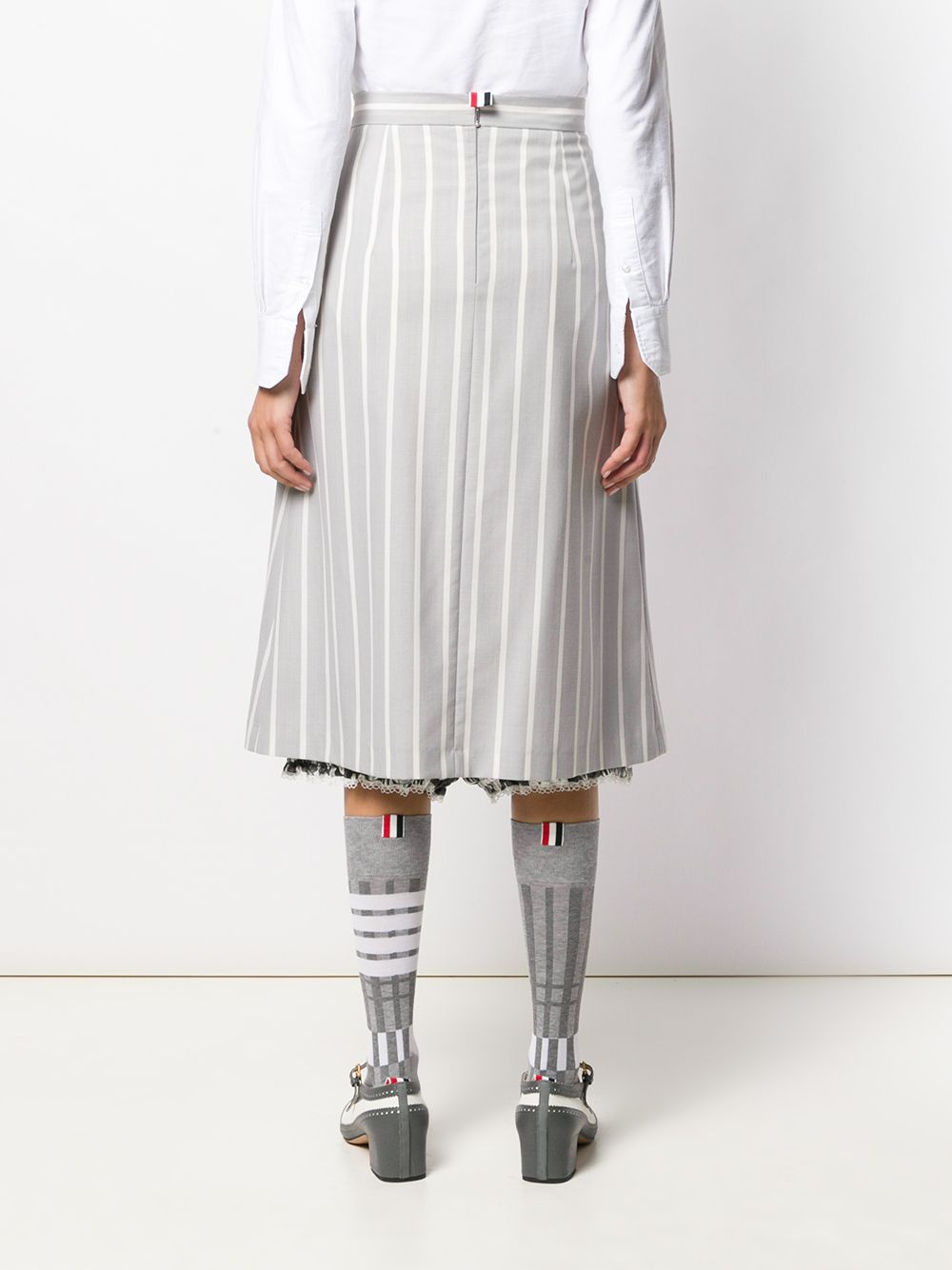 фото Thom browne расклешенная юбка а-силуэта в полоску