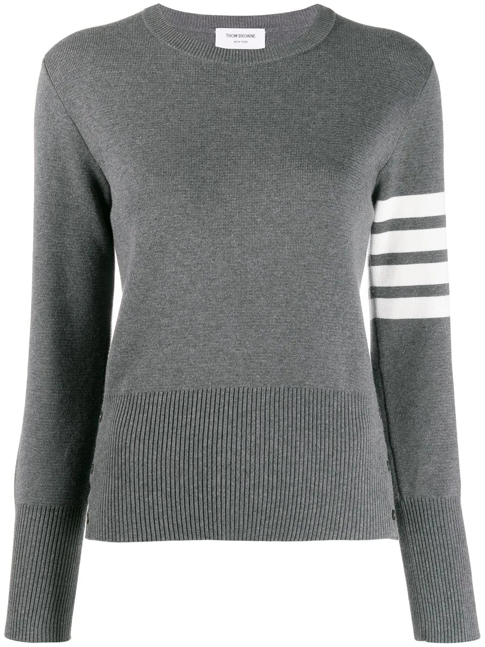 Thom Browne 4-bar Milano Stitch Jumper In Grey