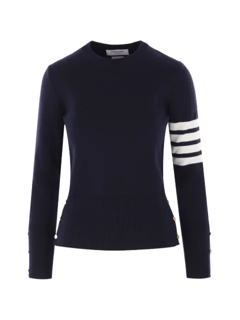 Thom Browne milano stitch cotton crepe 4-Bar pullover
