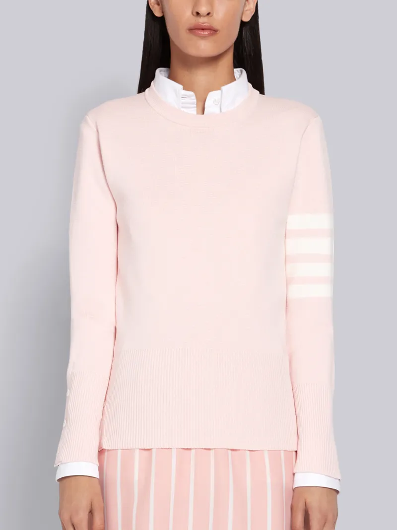 Pink Cotton Crepe Milano Stitch 