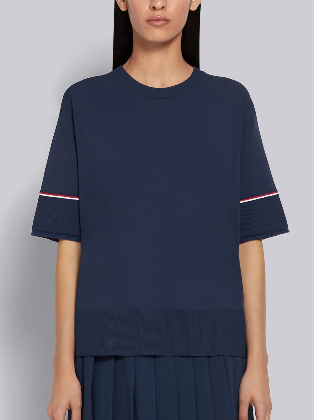 Click to view more detailed imagery on our partner's website Thom Browne Women's Blue Viscose T-shirt