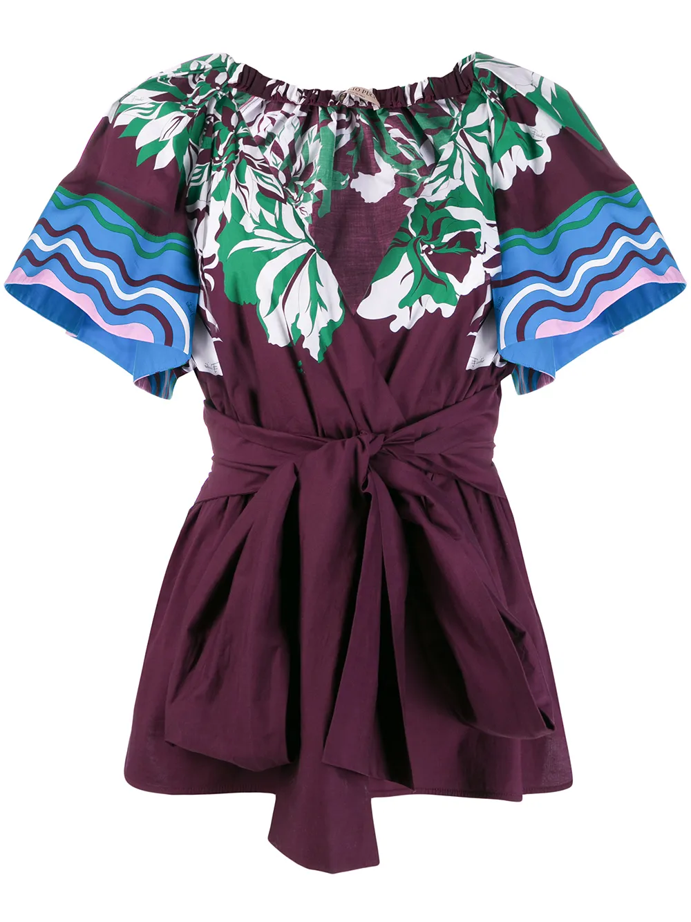 blouse imprimée à manches courtes