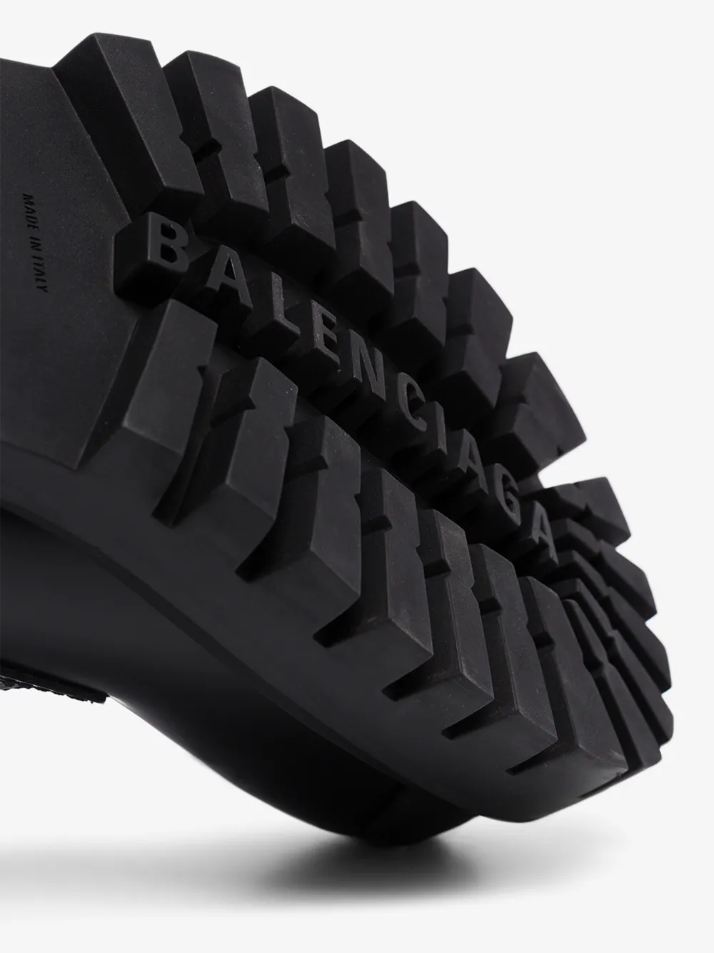 BALENCIAGA BLACK STRIKE LACE-UP ANKLE BOOTS,590974WA96014183256
