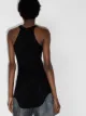 Rick Owens ribbed curved hem tank top