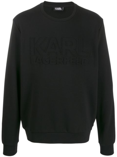 KARL LAGERFELD EMBOSSED LOGO SWEATSHIRT