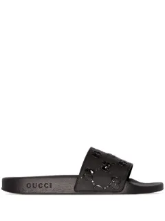 mens gucci fur slides