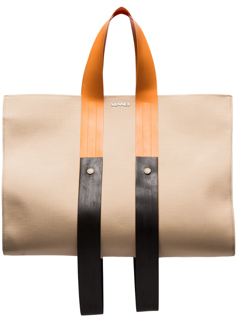 Sunnei Totes SUNNEI MEDUSA TOTE BAG - BROWN
