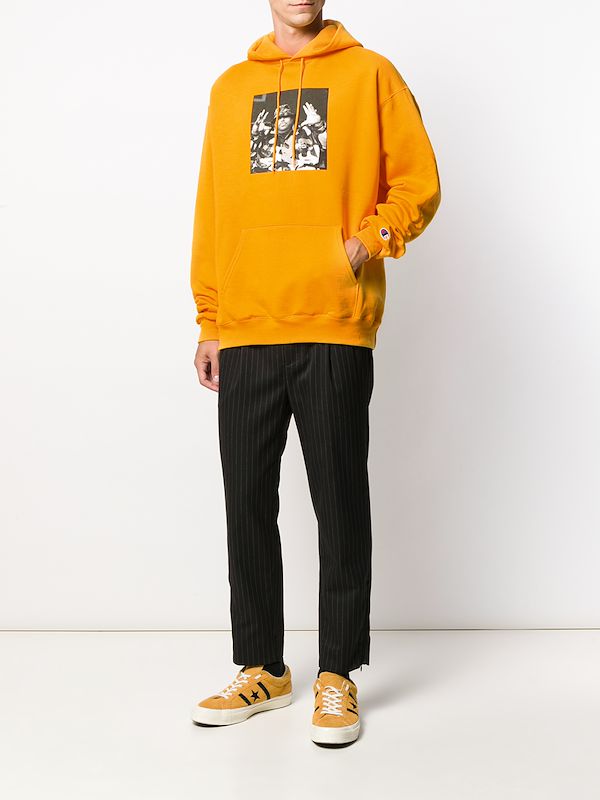 pleasures yellow hoodie