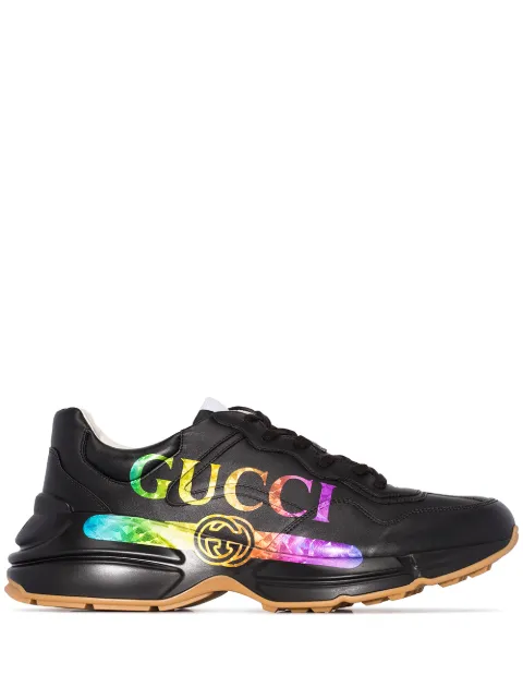 GUCCI RHYTON LOGO-PRINTED SNEAKERS