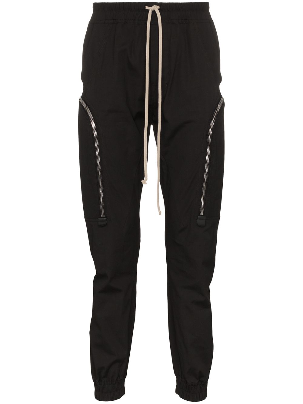 Shop Rick Owens Tapered Cargo Trousers In Black