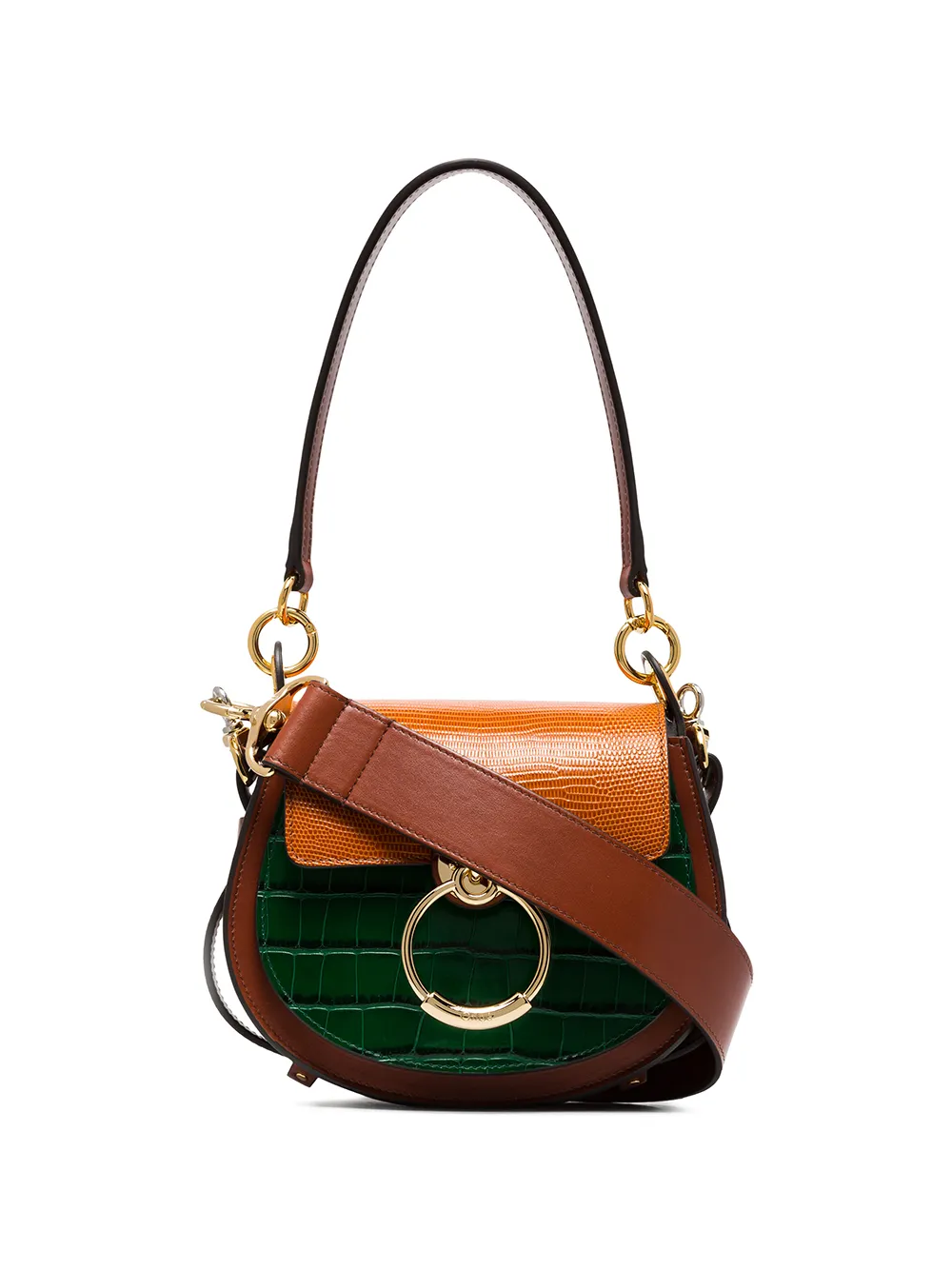 Chloé Shoulder Tess panelled crocodile-effect shoulder bag