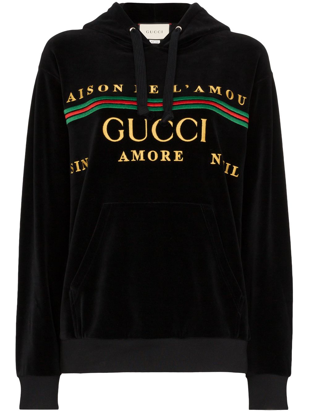 фото Gucci худи с вышитым логотипом