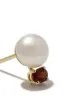 Wouters & Hendrix Gold 18kt yellow gold Pearl and Garnet Stones studs