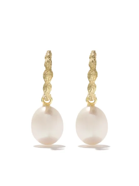 Wouters & Hendrix Gold 18kt yellow gold Organic Pearl hoops